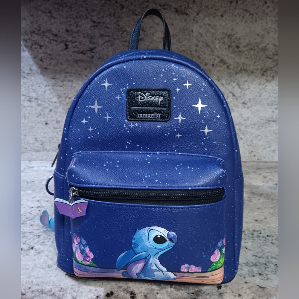 RARE! Loungefly Disney Lilo & Stitch Starry Night Mini Backpack! Excellent!!!
